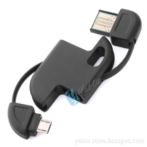 For Samsung/HTC Android 5 Pin Micro USB Keychain Cable For Phone Gadget